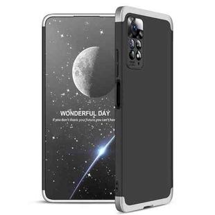 For Xiaomi Redmi Note 11 Pro 4G / 5G Global GKK Three Stage Splicing Full Coverage PC Case(Black Silver)