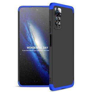 For Xiaomi Redmi Note 11 Pro 4G / 5G Global GKK Three Stage Splicing Full Coverage PC Case(Black Blue)