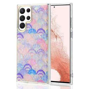 For Samsung Galaxy S22 Ultra 5G Electroplating Shell Texture Phone Case(Scallop)