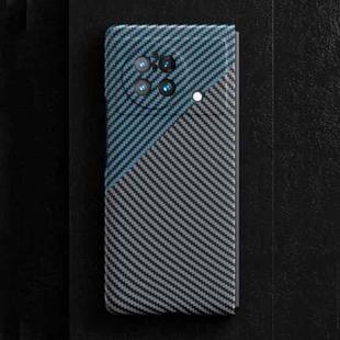 For vivo X Fold Carbon Fiber Shockproof Phone Case(Black+Blue)