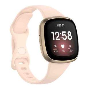 For Fitbit Versa 4 / Versa 3 / Sense Universal TPU Watch Band, Size:S(Sand Pink)