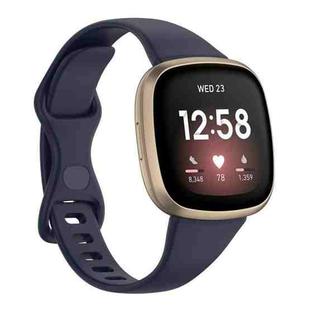 For Fitbit Versa 4 / Versa 3 / Sense Universal TPU Watch Band, Size:L(Dark Blue)