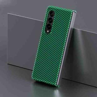 For Samsung Galaxy Z Fold3 5G Carbon Fiber Shockproof Phone Case(Green)