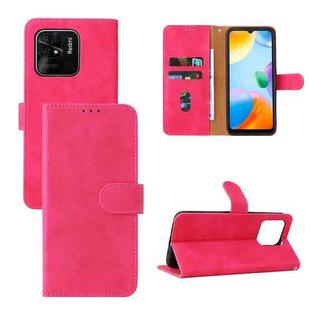 For Xiaomi Redmi 10C Skin Feel Magnetic Flip Leather Phone Case(Rose Red)