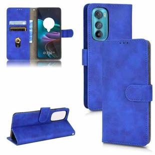 For Motorola Edge 30 Skin Feel Magnetic Flip Leather Phone Case(Blue)