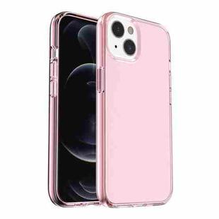 For iPhone 14 Shockproof Terminator Style Transparent Protective Case (Pink)