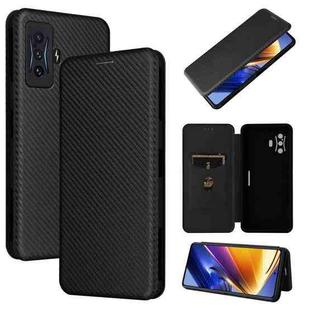 For Xiaomi Poco F4 GT/Redmi K50 Gaming Carbon Fiber Texture Horizontal Flip Leather Phone Case(Black)