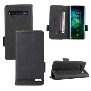 For TCL 10 Pro Magnetic Clasp Flip Leather Phone Case(Black)
