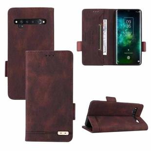 For TCL 10 Pro Magnetic Clasp Flip Leather Phone Case(Brown)