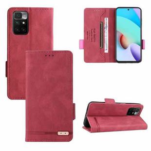 For Xiaomi Redmi 10 5G/Note 11E Magnetic Clasp Flip Leather Phone Case(Red)