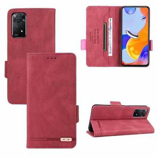For Xiaomi Redmi Note 11 Pro 5G Magnetic Clasp Flip Leather Phone Case(Red)