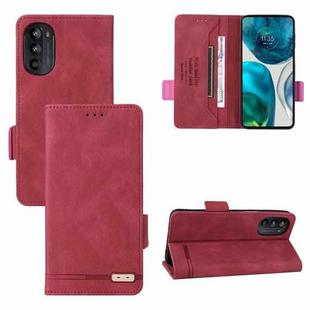 For Motorola Moto G52 Magnetic Clasp Flip Leather Phone Case(Red)