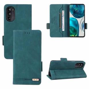 For Motorola Moto G52 Magnetic Clasp Flip Leather Phone Case(Green)