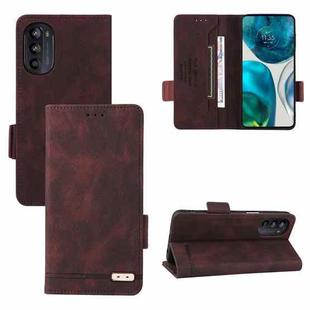 For Motorola Moto G52 Magnetic Clasp Flip Leather Phone Case(Brown)