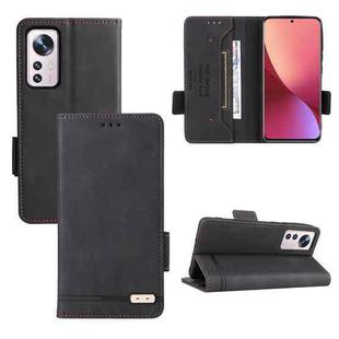 For Xiaomi 12 5G Magnetic Clasp Flip Leather Phone Case(Black)