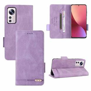 For Xiaomi 12 5G Magnetic Clasp Flip Leather Phone Case(Purple)