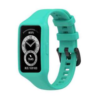 For Huawei Band 7 / 6 Pro / 6 / Honor Band 7 / 6 Universal Integrated Silicone Watch Band(Mint Green)