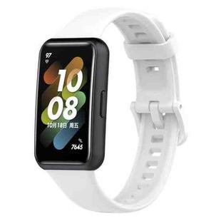 For Huawei Band 7 Silicone Watch Band(White)