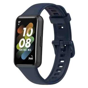 For Huawei Band 7 Silicone Watch Band(Dark Blue)