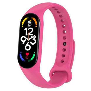 For Xiaomi Mi Band 7 / 7NFC / 6 / 6 NFC / 5 / 5 NFC / Amazfit Band 5 Official Silicone Watch Band(Barbie Pink)