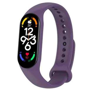 For Xiaomi Mi Band 7 / 7NFC / 6 / 6 NFC / 5 / 5 NFC / Amazfit Band 5 Official Silicone Watch Band(Purple)