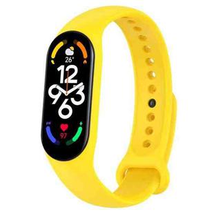 For Xiaomi Mi Band 7 / 7NFC / 6 / 6 NFC / 5 / 5 NFC / Amazfit Band 5 Official Silicone Watch Band(Yellow)