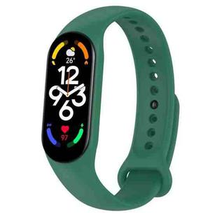 For Xiaomi Mi Band 7 / 7NFC / 6 / 6 NFC / 5 / 5 NFC / Amazfit Band 5 Official Silicone Watch Band(Dark Green)