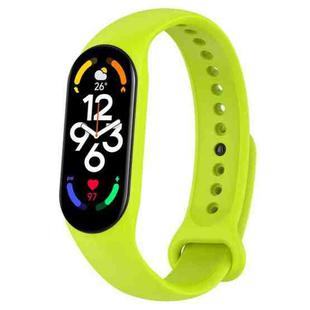 For Xiaomi Mi Band 7 / 7NFC / 6 / 6 NFC / 5 / 5 NFC / Amazfit Band 5 Official Silicone Watch Band(Lime Green)