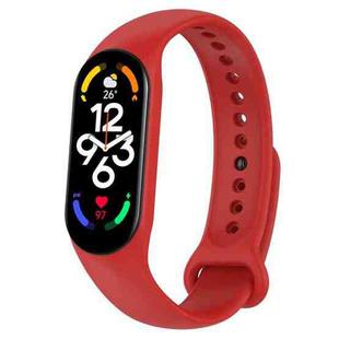 For Xiaomi Mi Band 7 / 7NFC / 6 / 6 NFC / 5 / 5 NFC / Amazfit Band 5 Official Silicone Watch Band(Red)