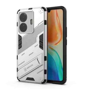 For vivo S15e Punk Armor PC + TPU Phone Case with Holder(White)