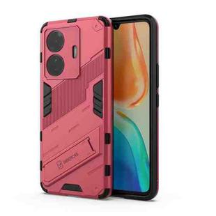 For vivo S15e Punk Armor PC + TPU Phone Case with Holder(Light Red)