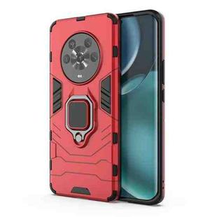 For Honor Magic4 Shockproof PC + TPU Protective Phone Case with Magnetic Ring Holder(Red)