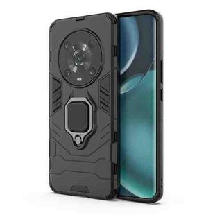 For Honor Magic4 Pro Shockproof PC + TPU Protective Phone Case with Magnetic Ring Holder(Black)