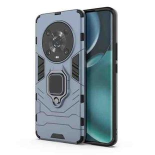 For Honor Magic4 Pro Shockproof PC + TPU Protective Phone Case with Magnetic Ring Holder(Navy Blue)