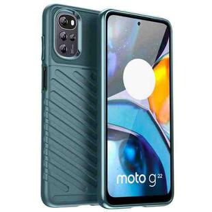 For Motorola Moto E32 Thunderbolt Shockproof TPU Protective Soft Phone Case(Green)