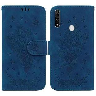 For OPPO A8 / A31 2020 Butterfly Rose Embossed Leather Phone Case(Blue)