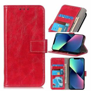 For iPhone 14 Plus Retro Crazy Horse Texture Horizontal Flip Leather Phone Case   (Red)