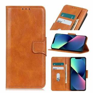 For iPhone 14 Mirren Crazy Horse Texture Horizontal Flip Leather Phone Case (Brown)