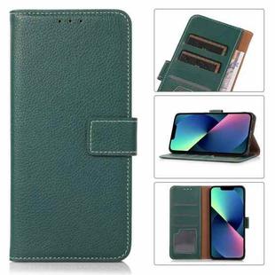 For iPhone 14 Litchi Texture Horizontal Flip Leather Phone Case (Green)