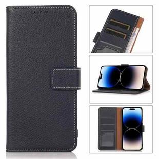 For iPhone 14 Pro Max Litchi Texture Horizontal Flip Leather Phone Case (Blue)