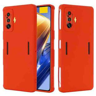For Xiaomi Poco F4 GT / Redmi K50 Gaming Pure Color Liquid Silicone Shockproof Full Coverage Phone Case(Red)