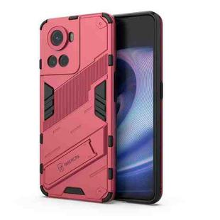 For OnePlus Ace 5G Punk Armor PC + TPU Phone Case with Holder(Light Red)