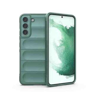 For Samsung Galaxy S22+ 5G Magic Shield TPU + Flannel Phone Case(Dark Green)