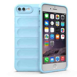 For iPhone SE 2022 / SE 2020 / 8 / 7 Magic Shield TPU + Flannel Phone Case(Light Blue)
