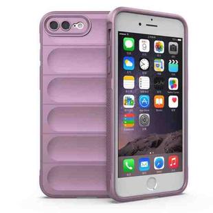 For iPhone SE 2022 / SE 2020 / 8 / 7 Magic Shield TPU + Flannel Phone Case(Purple)