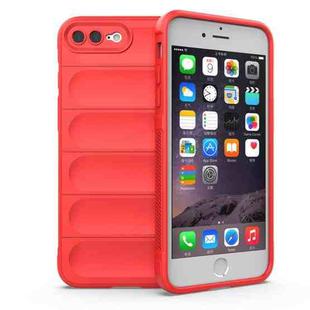 Magic Shield TPU + Flannel Phone Case For iPhone 8 Plus / 7 Plus(Red)