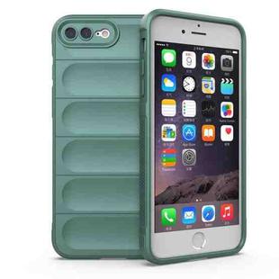 Magic Shield TPU + Flannel Phone Case For iPhone 8 Plus / 7 Plus(Dark Green)