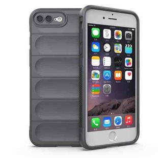Magic Shield TPU + Flannel Phone Case For iPhone 8 Plus / 7 Plus(Dark Grey)