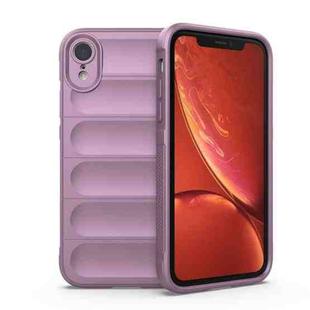 For iPhone XR Magic Shield TPU + Flannel Phone Case(Purple)