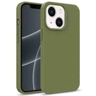 For iPhone 14 Starry Series Shockproof Straw Material + TPU Protective Phone Case (Army Green)